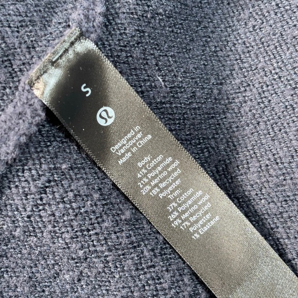 Lululemon Merino Wool Blend Cardigan Men's S Navy Logo‎ LM3DOFS - Picture 11 of 13